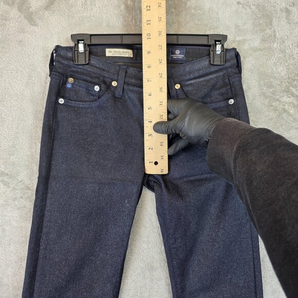 AG Adriano Goldschmied Jeans Womens 26R Blue Coated Stevie Ankle Slim Straight - Picture 5 of 15
